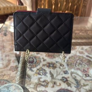 Black Quilted Card Holder